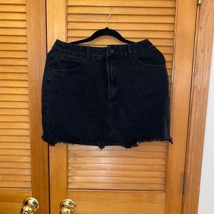 Boohoo Black denim skirt